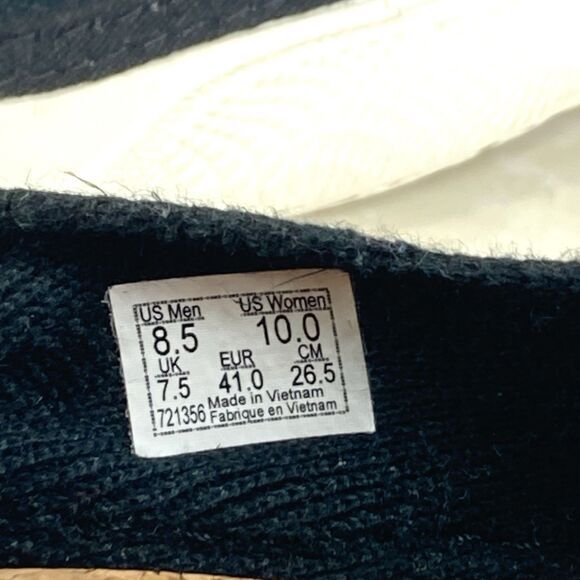 Vans Sneakers Mens 8.5 Black Canvas Ecocush Circle Vee Lace-up Comfortable Shoes - Picture 13 of 13